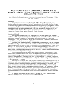 EVALUATION OF SURFACTANT EFFECTS ON EFFICACY OF COLLARDS AND SQUASH