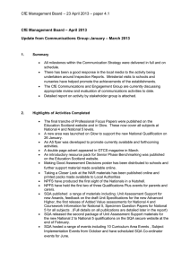 – 23 April 2013 – paper 4.1 CfE Management Board