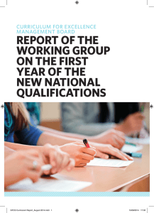 REPORT OF THE WORKING GROUP ON THE FIRST YEAR OF THE