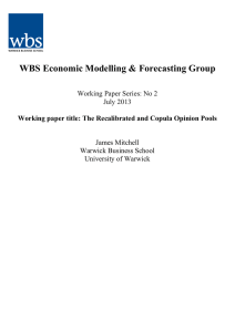 WBS Economic Modelling &amp; Forecasting Group Working Paper Series: No 2