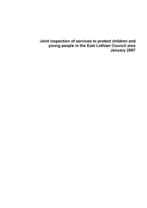 Joint inspection of services to protect children and January 2007