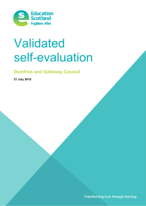 Validated self-evaluation  Dumfries and Galloway Council