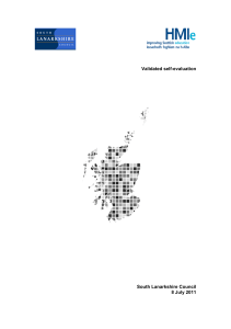 Validated self-evaluation South Lanarkshire Council 8 July 2011