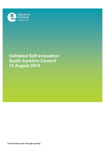 Validated Self-evaluation South Ayrshire Council 12 August 2014