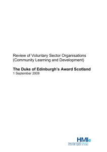 Review of Voluntary Sector Organisations (Community Learning and Development)