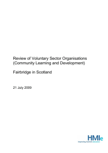 Review of Voluntary Sector Organisations (Community Learning and Development)  Fairbridge in Scotland