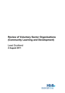 Review of Voluntary Sector Organisations (Community Learning and Development)  Lead Scotland