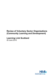 Review of Voluntary Sector Organisations (Community Learning and Development)  Learning Link Scotland