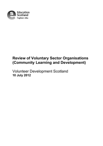 Review of Voluntary Sector Organisations (Community Learning and Development)  Volunteer Development Scotland