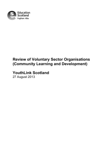 Review of Voluntary Sector Organisations (Community Learning and Development)  YouthLink Scotland