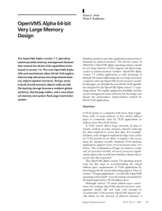 OpenVMS Alpha 64-bit Very Large Memory Design
