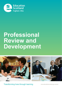 Professional Review and Development Transforming lives through learning