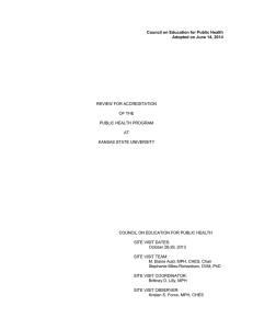 Council on Education for Public Health Adopted on June 14, 2014