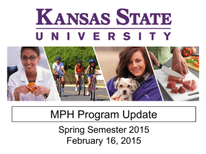 MPH Program Update Spring Semester 2015 February 16, 2015
