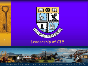 Leadership of CfE 1
