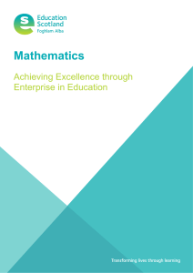 Mathematics Achieving Excellence through