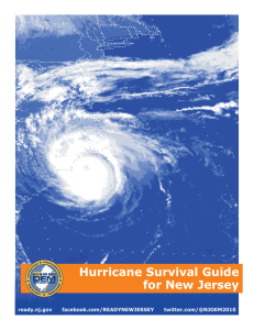 Hurricane Survival Guide for New Jersey ready.nj.gov facebook.com/READYNEWJERSEY