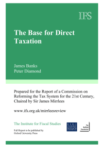 IFS The Base for Direct Taxation