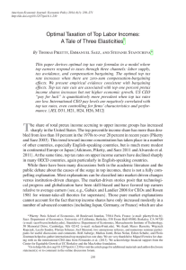 Optimal Taxation of Top Labor Incomes: Elasticities