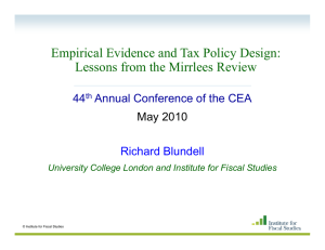 Empirical Evidence and Tax Policy Design: Lessons from the Mirrlees Review 44