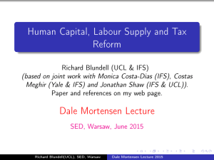 Human Capital, Labour Supply and Tax Reform