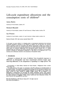 Life-cycle  expenditure  allocations  and  the consumption