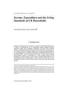 Income, Expenditure and the Living Standards of UK Households