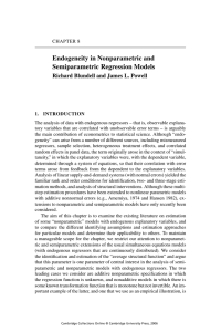 Endogeneity in Nonparametric and Semiparametric Regression Models