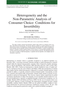 Heterogeneity and the Non-Parametric Analysis of Consumer Choice: Conditions for Invertibility