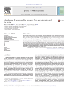 Labor income dynamics and the insurance from taxes, transfers, and ⁎