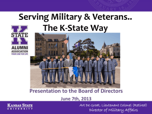 Serving Military &amp; Veterans.. The K-State Way