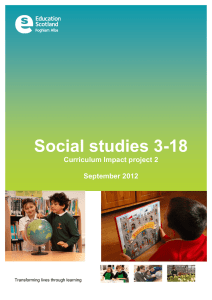 Social studies 3-18 Curriculum Impact project 2  September 2012