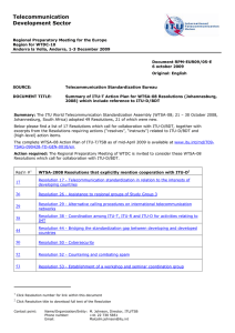 Telecommunication Development Sector