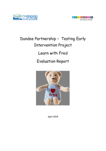 Dundee Partnership –  Testing Early Intervention Project Learn with Fred Evaluation Report