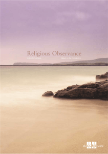 Religious Observance in Scottish schools Report on the Consultation