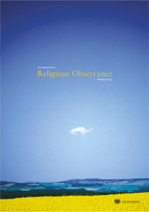 Religious Observance The Report of the Review Group