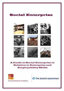Social Enterprise A Guide to Social Enterprise in Relation to Enterprise and