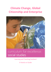 Climate Change, Global Citizenship and Enterprise Learning and Teaching Scotland