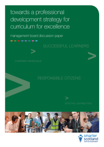 &gt; towards a professional development strategy for curriculum for excellence