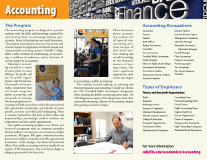 Accounting The Program Accounting Occupations
