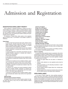 REGISTRATION ENROLLMENT PRIORITY