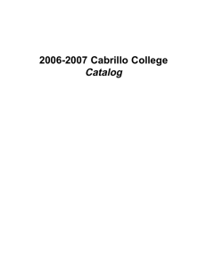 Catalog 2006-2007 Cabrillo College