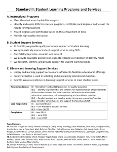 Standard II: Student Learning Programs and Services A. Instructional Programs
