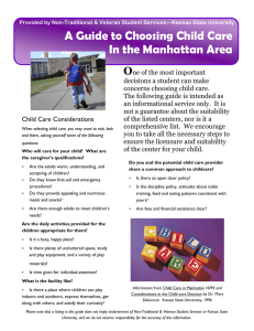 A Guide to Choosing Child Care In the Manhattan Area O