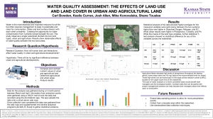 WATER QUALITY ASSESSMENT: THE EFFECTS OF LAND USE Results