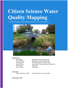 Citizen Science Water Quality Mapping