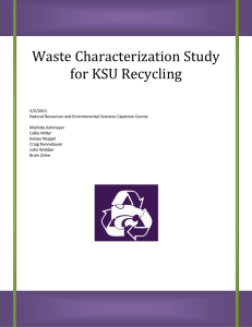 Waste Characterization Study for KSU Recycling