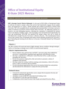 Office of Institutional Equity K-State 2025 Metrics