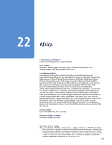 22 Africa Coordinating Lead Authors: Lead Authors: