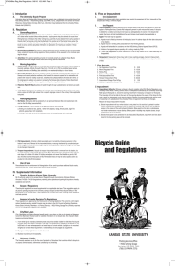 I.  Introduction III.  Fines or Impoundment A. The University Bicycle Program